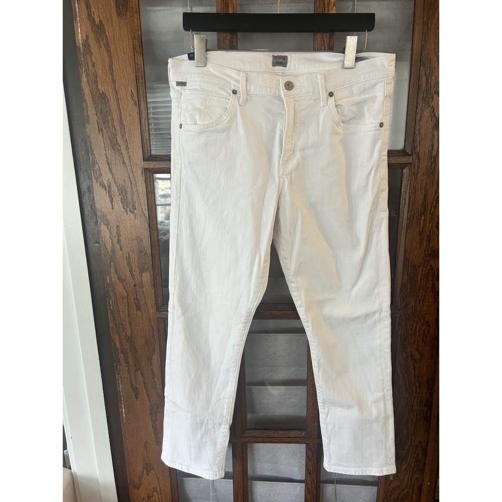 Citizens of Humanity 30 Elsa Mid Rise Slim Fit Rosewater Optic White‎ Crop Jeans